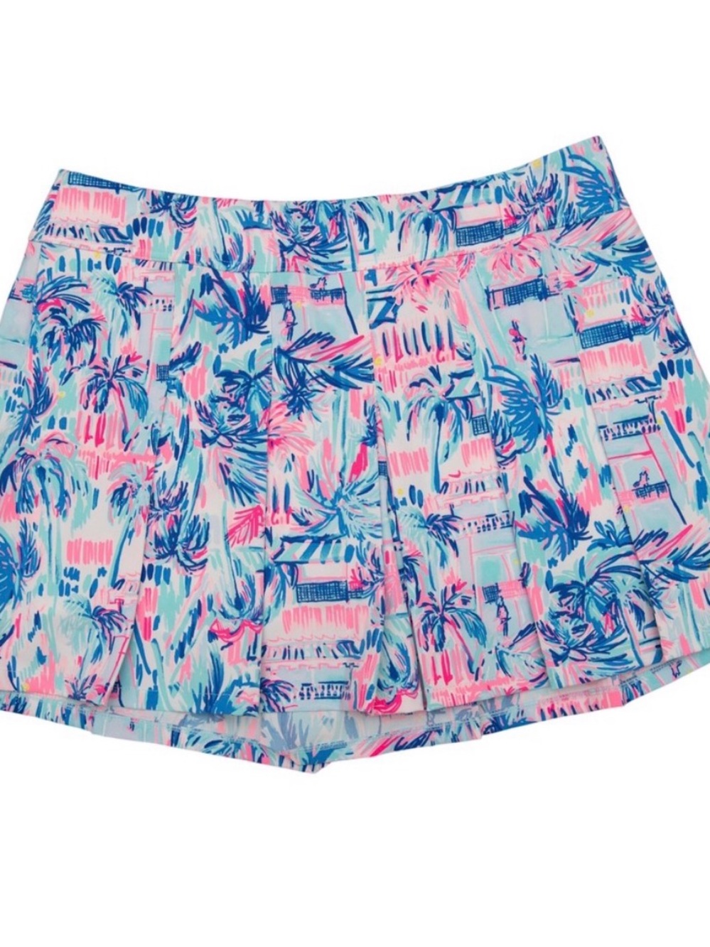 Lilly Pulitzer Girls' luxletic Tropical Pleated Skort